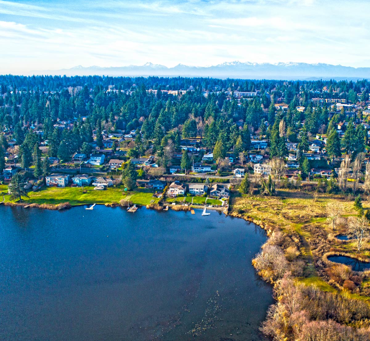 The Edmonds waterfront, where Olympic's Edmonds financial advisors work.